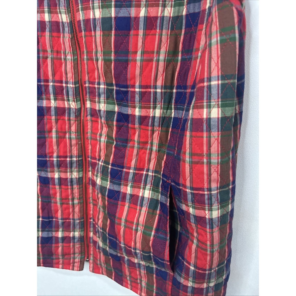 Southern Lady Vest Womens Quilted Size XL Plaid - Picture 4 of 7